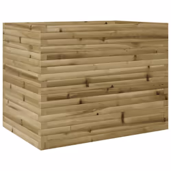vidaXL Garden Planter Outdoor Flower Pot Planter Pot Wax Brown Solid Wood Pine - natural impregnated, 90 x 60 x 68.5 cm - Additional view 6