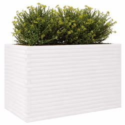 vidaXL Garden Planter Outdoor Flower Pot Planter Pot White Solid Wood Pine - Additional view 3