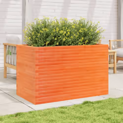 vidaXL Garden Planter Outdoor Flower Pot Planter Pot Wax Brown Solid Wood Pine