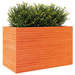 vidaXL Garden Planter Outdoor Flower Pot Planter Pot Wax Brown Solid Wood Pine