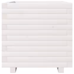 vidaXL Garden Planter Outdoor Flower Pot Planter Pot White Solid Wood Pine - Additional view 4