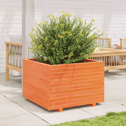 vidaXL Garden Planter Wax Brown 70x70x49.5 cm Solid Wood Pine