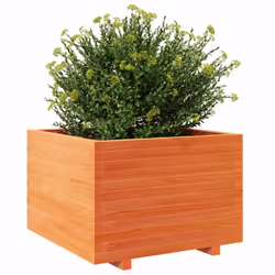 vidaXL Garden Planter Wax Brown 70x70x49.5 cm Solid Wood Pine