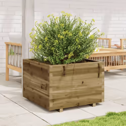 vidaXL Garden Planter 70x70x49.5 cm Impregnated Wood Pine