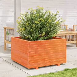 vidaXL Garden Planter Outdoor Flower Pot Planter Pot Wax Brown Solid Wood Pine