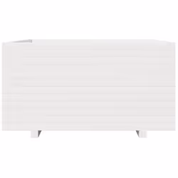 vidaXL Garden Planter Outdoor Flower Pot Planter Pot Wax Brown Solid Wood Pine - white, 90 x 90 x 49.5 cm - Additional view 4