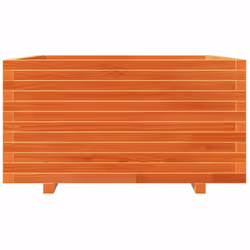 vidaXL Garden Planter Outdoor Flower Pot Planter Pot Wax Brown Solid Wood Pine - wax brown, 90 x 90 x 49.5 cm - Additional view 4