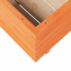 vidaXL Garden Planter Outdoor Flower Pot Planter Pot Wax Brown Solid Wood Pine - wax brown, 90 x 90 x 49.5 cm - Additional view 7