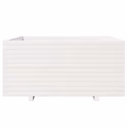vidaXL Garden Planter Outdoor Flower Pot Planter Pot White Solid Wood Pine - Additional view 4