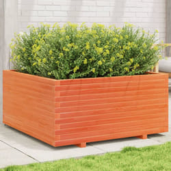 vidaXL Garden Planter Outdoor Flower Pot Planter Pot Wax Brown Solid Wood Pine
