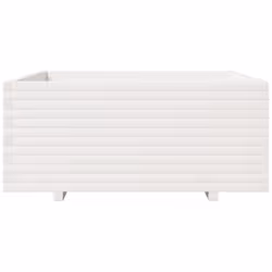vidaXL Garden Planter White 110x110x49.5 cm Solid Wood Pine - Additional view 4