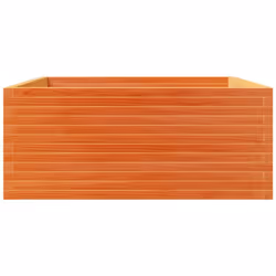 vidaXL Garden Planter Wax Brown 110x110x49.5 cm Solid Wood Pine - Additional view 5