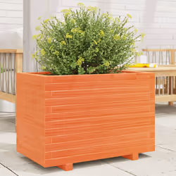 vidaXL Garden Planter Outdoor Flower Pot Planter Pot Wax Brown Solid Wood Pine