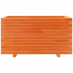 vidaXL Garden Planter Outdoor Flower Pot Planter Pot Wax Brown Solid Wood Pine - wax brown, 90 x 40 x 49.5 cm - Additional view 4