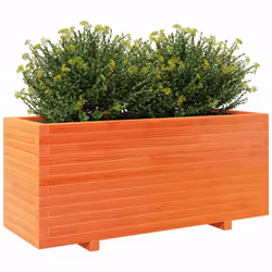 vidaXL Garden Planter Wax Brown 110x40x49.5 cm Solid Wood Pine - Additional view 3