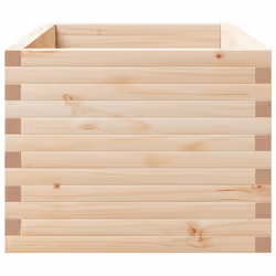 vidaXL Garden Planter Outdoor Flower Pot Planter Pot Wax Brown Solid Wood Pine - natural pine, 90 x 60 x 49.5 cm - Additional view 5