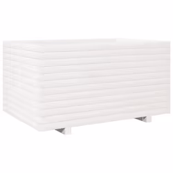 vidaXL Garden Planter Outdoor Flower Pot Planter Pot Wax Brown Solid Wood Pine - white, 90 x 60 x 49.5 cm - Additional view 6