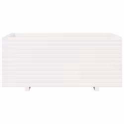 vidaXL Garden Planter Outdoor Flower Pot Planter Pot White Solid Wood Pine - Additional view 4