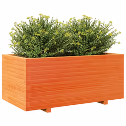 vidaXL Garden Planter Outdoor Flower Pot Planter Pot Wax Brown Solid Wood Pine