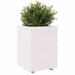 vidaXL Garden Planter Outdoor Flower Pot Planter Pot White Solid Wood Pine - Additional view 3