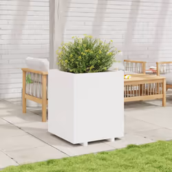 vidaXL Garden Planter Outdoor Flower Pot Planter Pot White Solid Wood Pine - Additional view 2