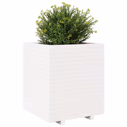 vidaXL Garden Planter Outdoor Flower Pot Planter Pot White Solid Wood Pine - Additional view 3