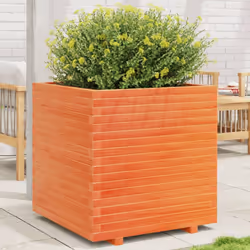 vidaXL Garden Planter Wax Brown 70x70x72.5 cm Solid Wood Pine
