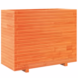 vidaXL Garden Planter Outdoor Flower Pot Planter Pot Wax Brown Solid Wood Pine - wax brown, 90 x 40 x 72.5 cm - Additional view 6