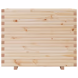 vidaXL Garden Planter Outdoor Flower Pot Planter Pot Wax Brown Solid Wood Pine - natural pine, 90 x 60 x 72.5 cm - Additional view 4