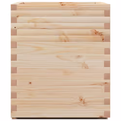 vidaXL Garden Planter Outdoor Flower Pot Planter Pot Wax Brown Solid Wood Pine - natural pine, 90 x 60 x 72.5 cm - Additional view 5