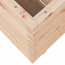 vidaXL Garden Planter Outdoor Flower Pot Planter Pot Wax Brown Solid Wood Pine - natural pine, 90 x 60 x 72.5 cm - Additional view 7