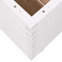 vidaXL Garden Planter Outdoor Flower Pot Planter Pot Wax Brown Solid Wood Pine - white, 90 x 60 x 72.5 cm - Additional view 7