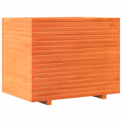 vidaXL Garden Planter Outdoor Flower Pot Planter Pot Wax Brown Solid Wood Pine - wax brown, 90 x 60 x 72.5 cm - Additional view 6