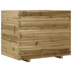 vidaXL Garden Planter Outdoor Flower Pot Planter Pot Wax Brown Solid Wood Pine - natural impregnated, 90 x 60 x 72.5 cm - Additional view 6