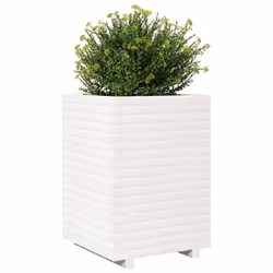 vidaXL Garden Planter Outdoor Flower Pot Planter Pot White Solid Wood Pine - Additional view 3