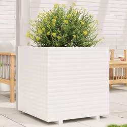 vidaXL Garden Planter White 70x70x72 cm Solid Wood Pine