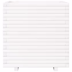 vidaXL Garden Planter White 70x70x72 cm Solid Wood Pine - Additional view 4