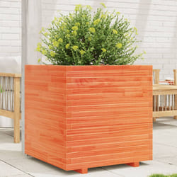 vidaXL Garden Planter Wax Brown 70x70x72 cm Solid Wood Pine
