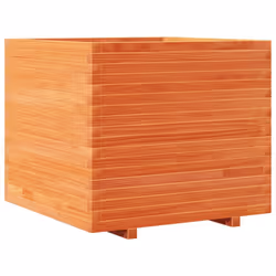 vidaXL Garden Planter Outdoor Flower Pot Planter Pot Wax Brown Solid Wood Pine - wax brown, 80 x 80 x 72 cm - Additional view 6