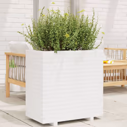 vidaXL Garden Planter White 70x40x72 cm Solid Wood Pine