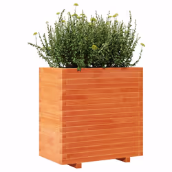 vidaXL Garden Planter Wax Brown 70x40x72 cm Solid Wood Pine