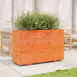 vidaXL Garden Planter Wax Brown 110x40x72 cm Solid Wood Pine