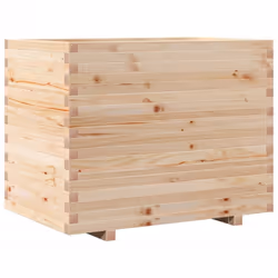 vidaXL Garden Planter Outdoor Flower Pot Planter Pot Wax Brown Solid Wood Pine - natural pine, 90 x 60 x 72 cm - Additional view 6