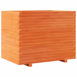 vidaXL Garden Planter Outdoor Flower Pot Planter Pot Wax Brown Solid Wood Pine - wax brown, 90 x 60 x 72 cm - Additional view 6
