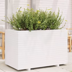 vidaXL Garden Planter White 110x60x72 cm Solid Wood Pine