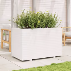 vidaXL Garden Planter White 110x60x72 cm Solid Wood Pine
