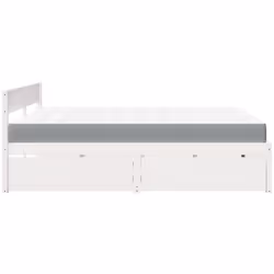 vidaXL Bed with Drawers and Mattress Home Bed Base Bedstead Solid Wood Pine - white, 180 x 200 cm - Additional view 4