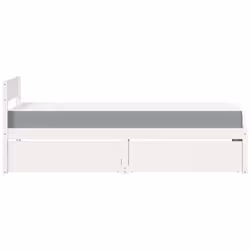 vidaXL Bed with Drawers and Mattress Home Bed Base Bedstead Solid Wood Pine - white, 100 x 200 cm - Additional view 4