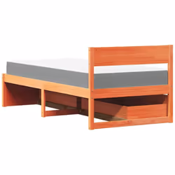 vidaXL Bed with Drawers and Mattress Home Bed Base Bedstead Solid Wood Pine - wax brown, 90 x 200 cm - Additional view 5