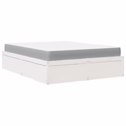 vidaXL Bed with Mattress Wax Brown Bedroom Bed Base Bedstead Solid Wood Pine - white, 140 x 200 cm - Additional view 6